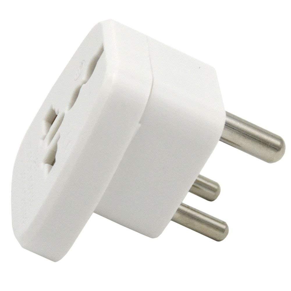 India Plug Adapter with Safety Shutter Type D 3-Pin Prong Travel Trip Adaptor UK to Indian,Sri Lanka,Kenya,Zambia,Malta
