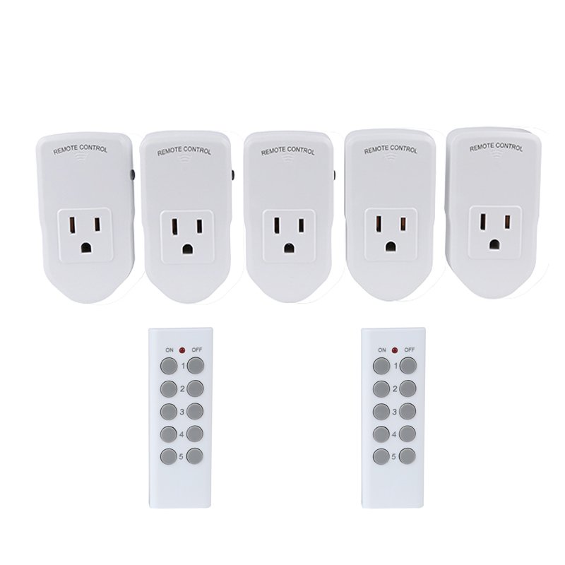 American Standard Wireless Remote Control Wall Electrical Outlet Plug RF433mhz 100ft Distance