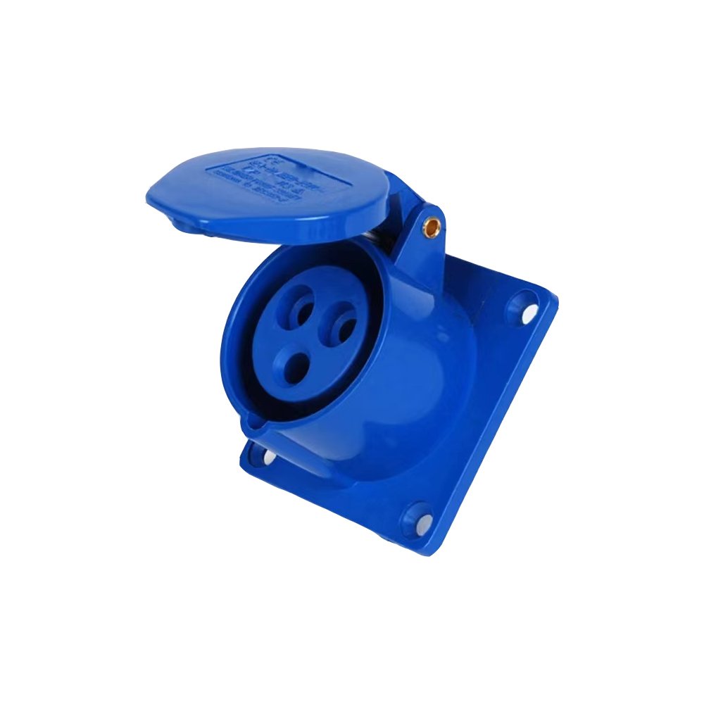 Industrial 220V 32A Hidden Socket with 5 AC Outlets 2P+E IP44 Interconnection Devices 16A Rated Current Plug Socket Connector