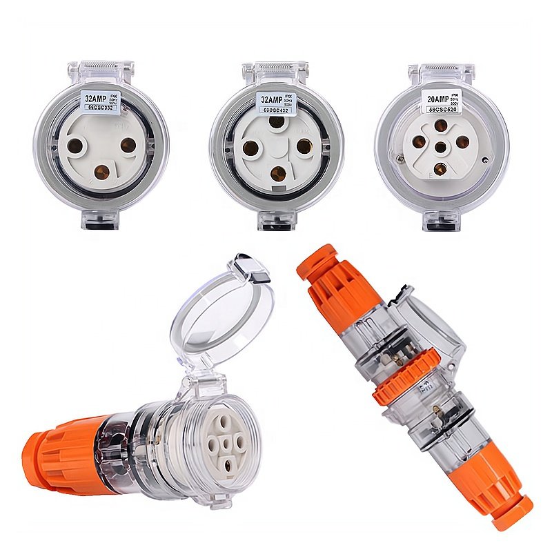 56CSC510 Hot Sale Cable Extension Socket 3 Phase 5pin 10A 500V IP66 Industrial plug socket Australian Standard Waterproof Socket