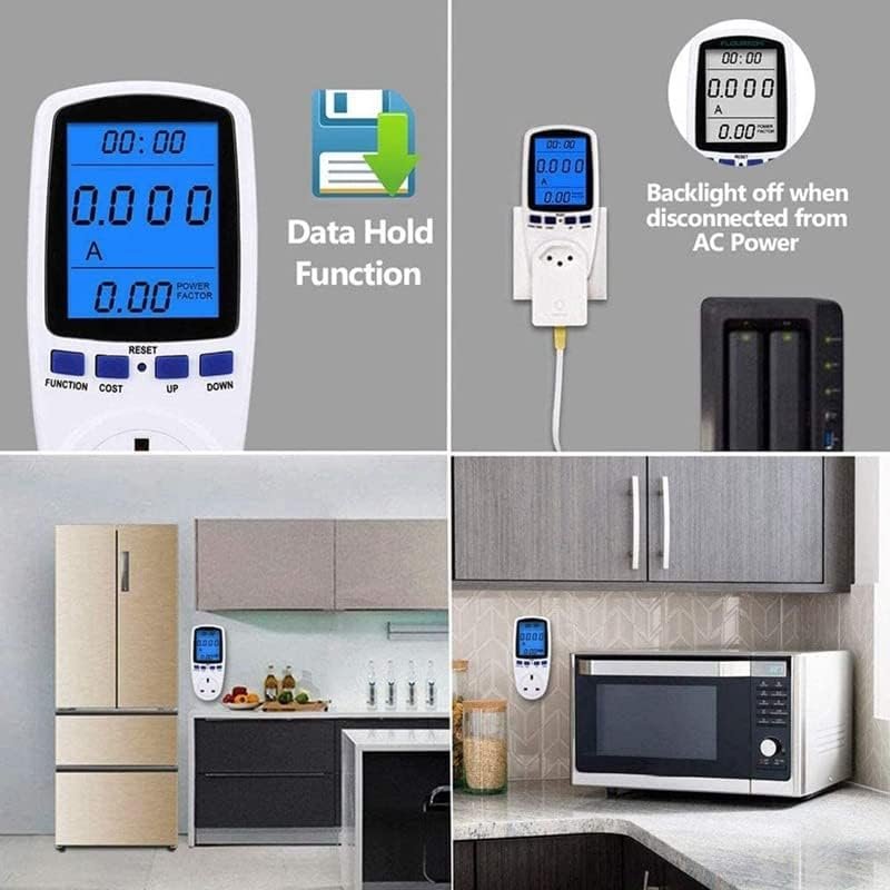 Upgraded Watt Meter Power Meter Plug Home Electricity Usage Monitor, Electrical Usage Monitor Consumption, Energy Voltage Amps