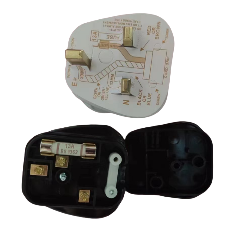 Unbreakable High Quality UK 3 PIN Brass And PC Fireproof Material BS1362 13A Fuse Plug Top