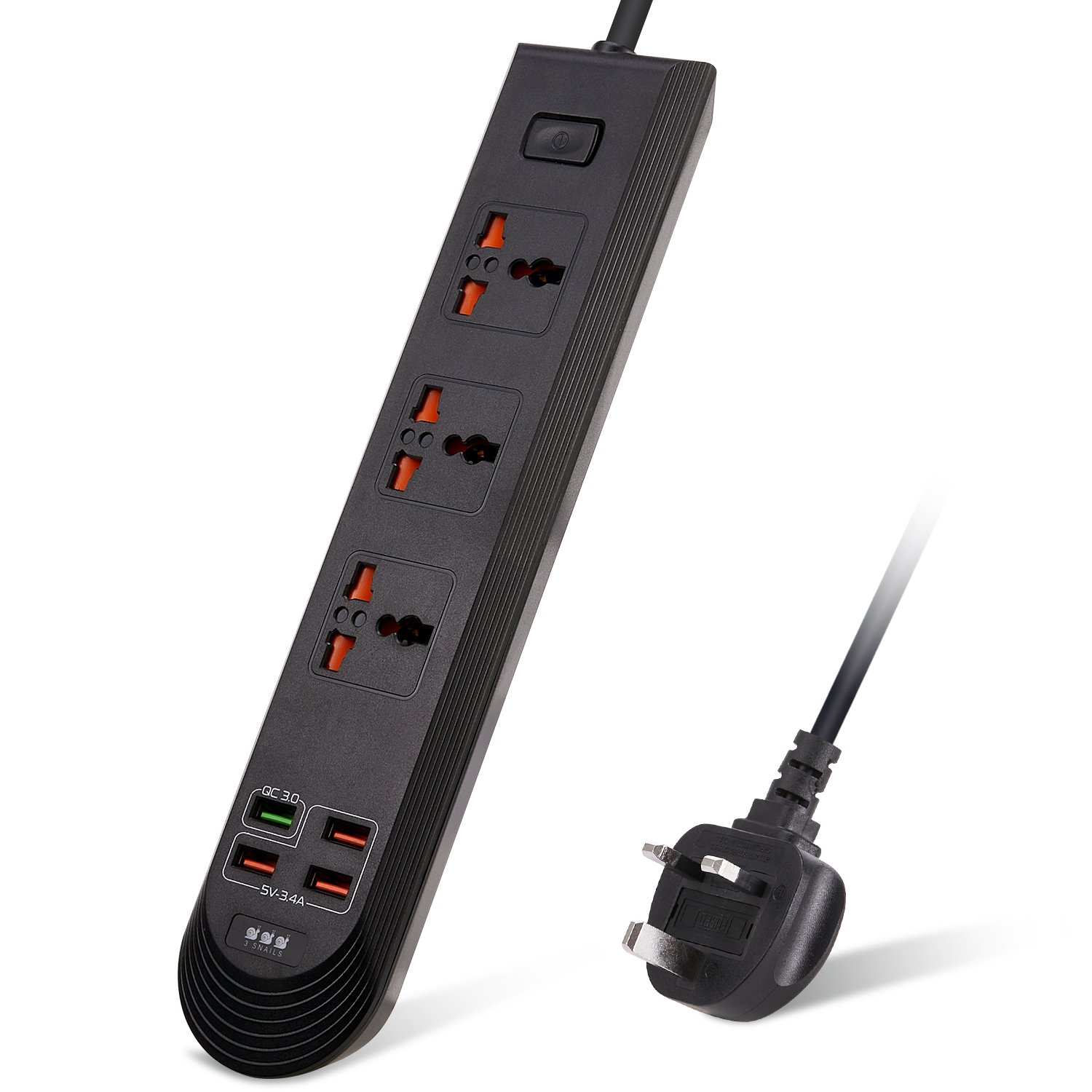 Universal Industrial Plug And Socket With 4usb Socket Outdoor Extension Power Strip