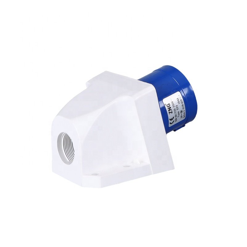 ZNG-523 Appliance Inlet 2P+E IP44 32A 3 Pin Industrial Plug Surface Mount