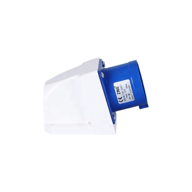 ZNG-523 Appliance Inlet 2P+E IP44 32A 3 Pin Industrial Plug Surface Mount