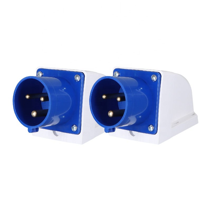 ZNG-523 Appliance Inlet 2P+E IP44 32A 3 Pin Industrial Plug Surface Mount