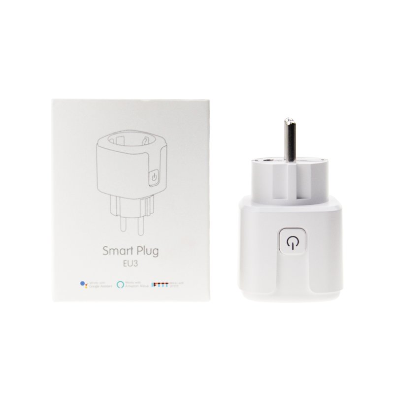 EU Standard Tuya Wi-Fi Mini Smart Tasmota Plug Outlet Socket 16A ESP8266 Works With Amz Alexa Google Home Assistant via MQTT