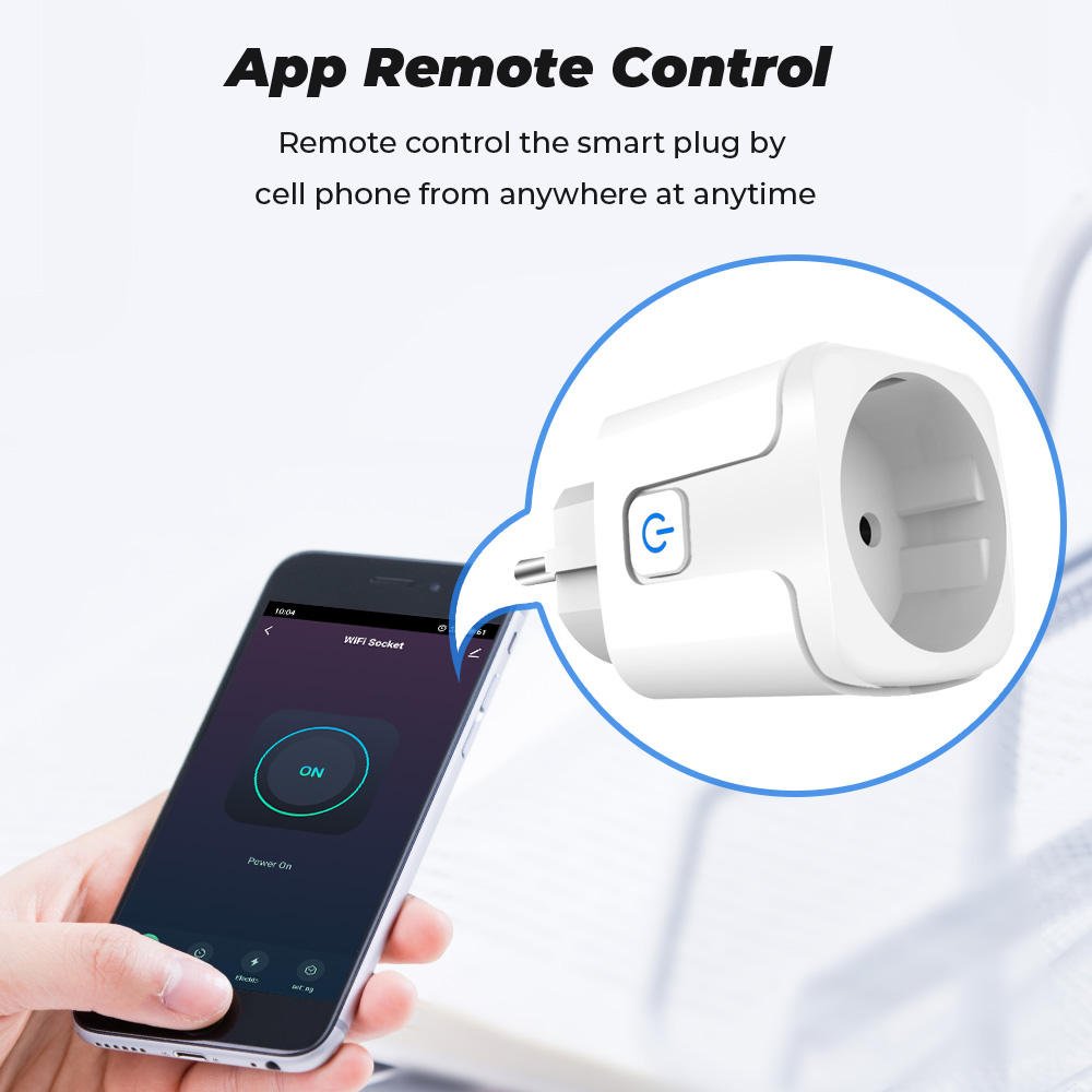 Tuya 220V 16A Wireless Remote Voice Control Power Monitor Zigbee EU Smart Power Socket Plug For Alexa Google Home