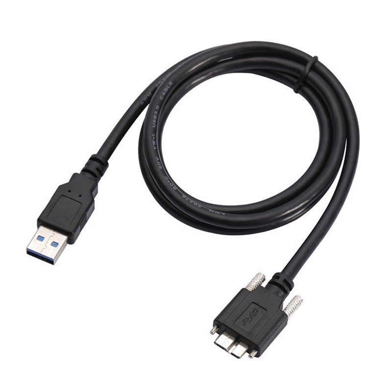 Micro-b Data Cable Machine Vision Usb 3.0 A To Micro B Plug With Locking Screw 1m 1.5m 3m 5m For Industrial Camera Micro B Cable