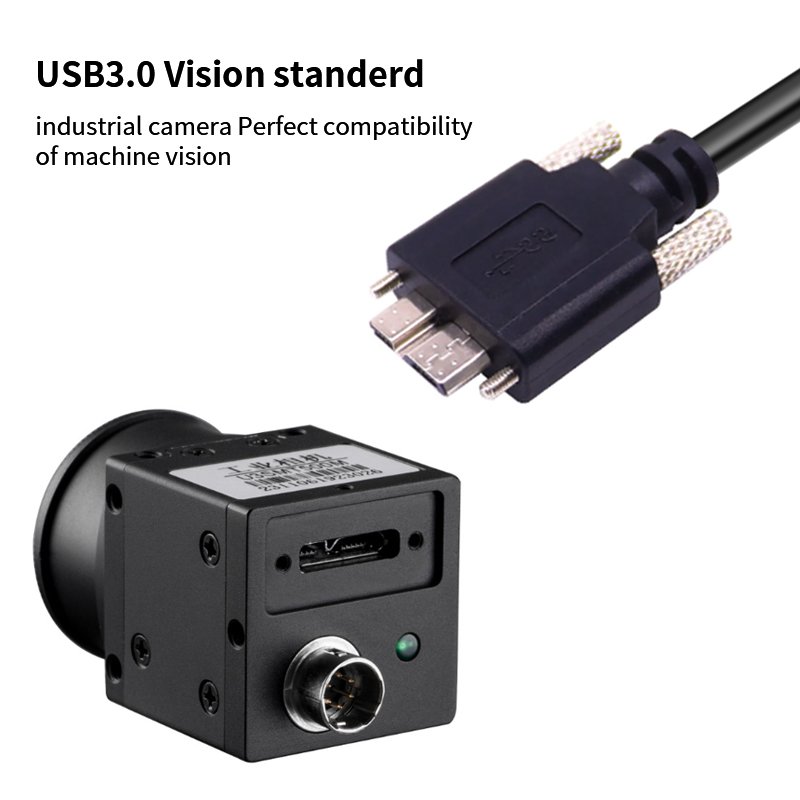 Micro-b Data Cable Machine Vision Usb 3.0 A To Micro B Plug With Locking Screw 1m 1.5m 3m 5m For Industrial Camera Micro B Cable