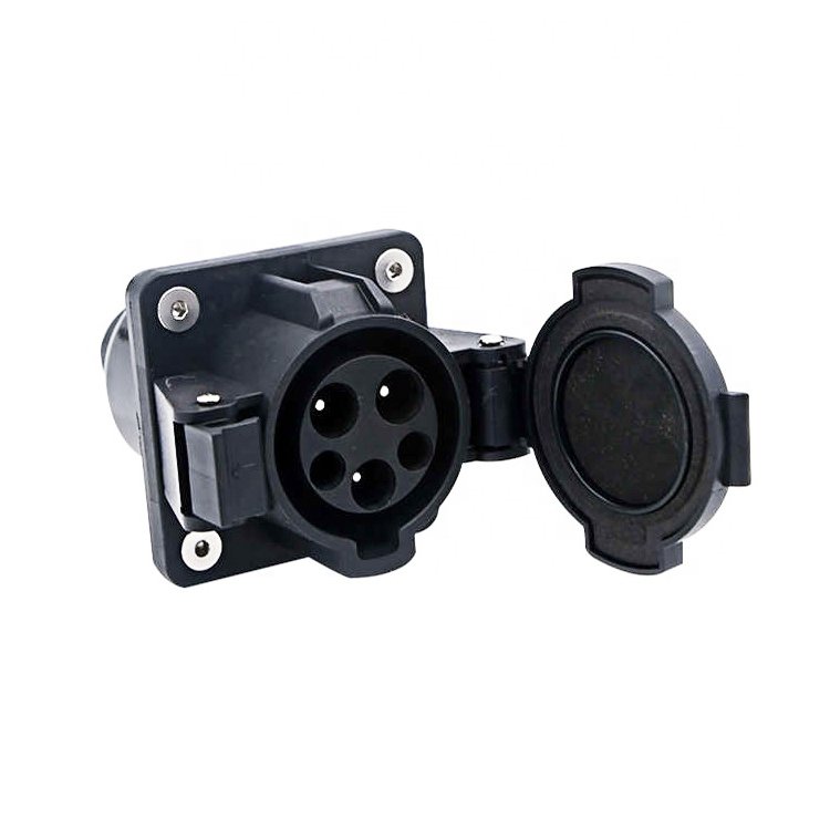 iec 62196-2 type 2 type 1 female socket plug charge inlet home commercial ev charger 7 pin connector socket