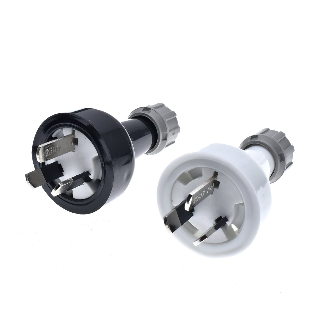AU NZ Plug Assembled Rewireable Female Male Plug Socket 3 Prong Electrical AC Extension Cord Grounded Rewire Socket SAA