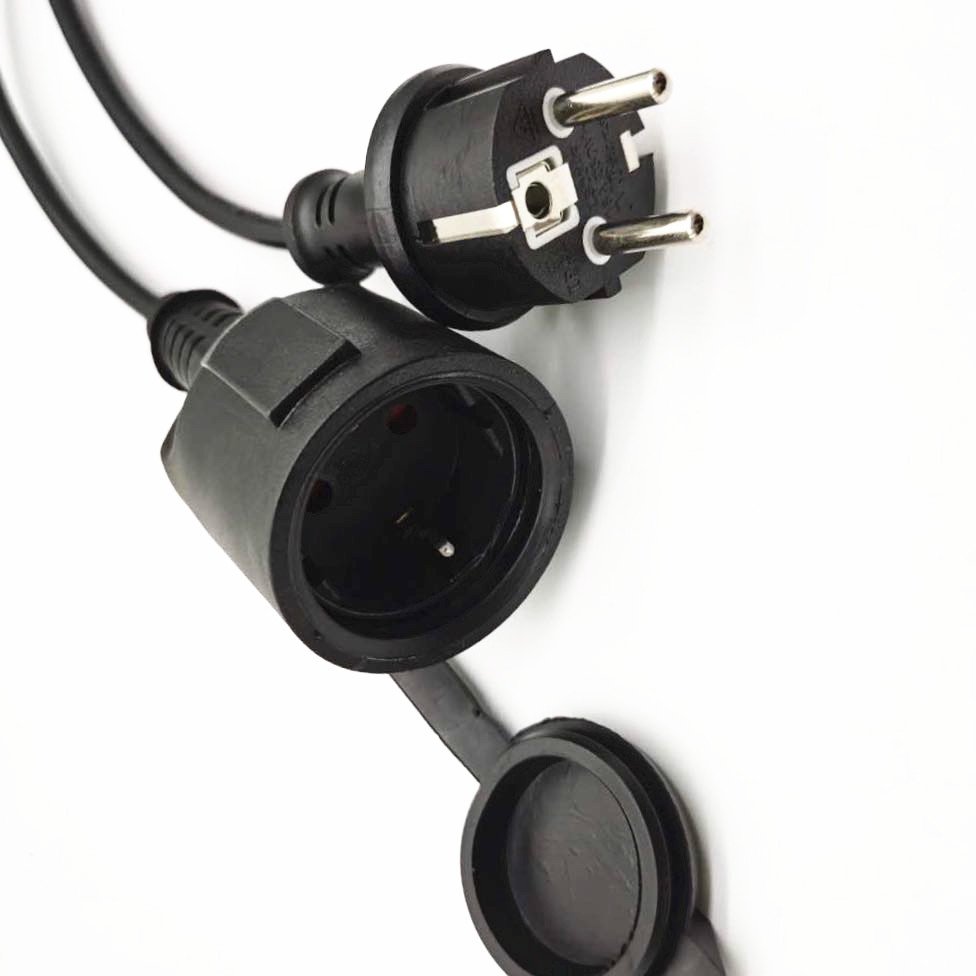 220v Power Cord Extension Cord CE VDE 16A 220V 3 Pin Plug European Standard Extension Lead male and female adapter plug