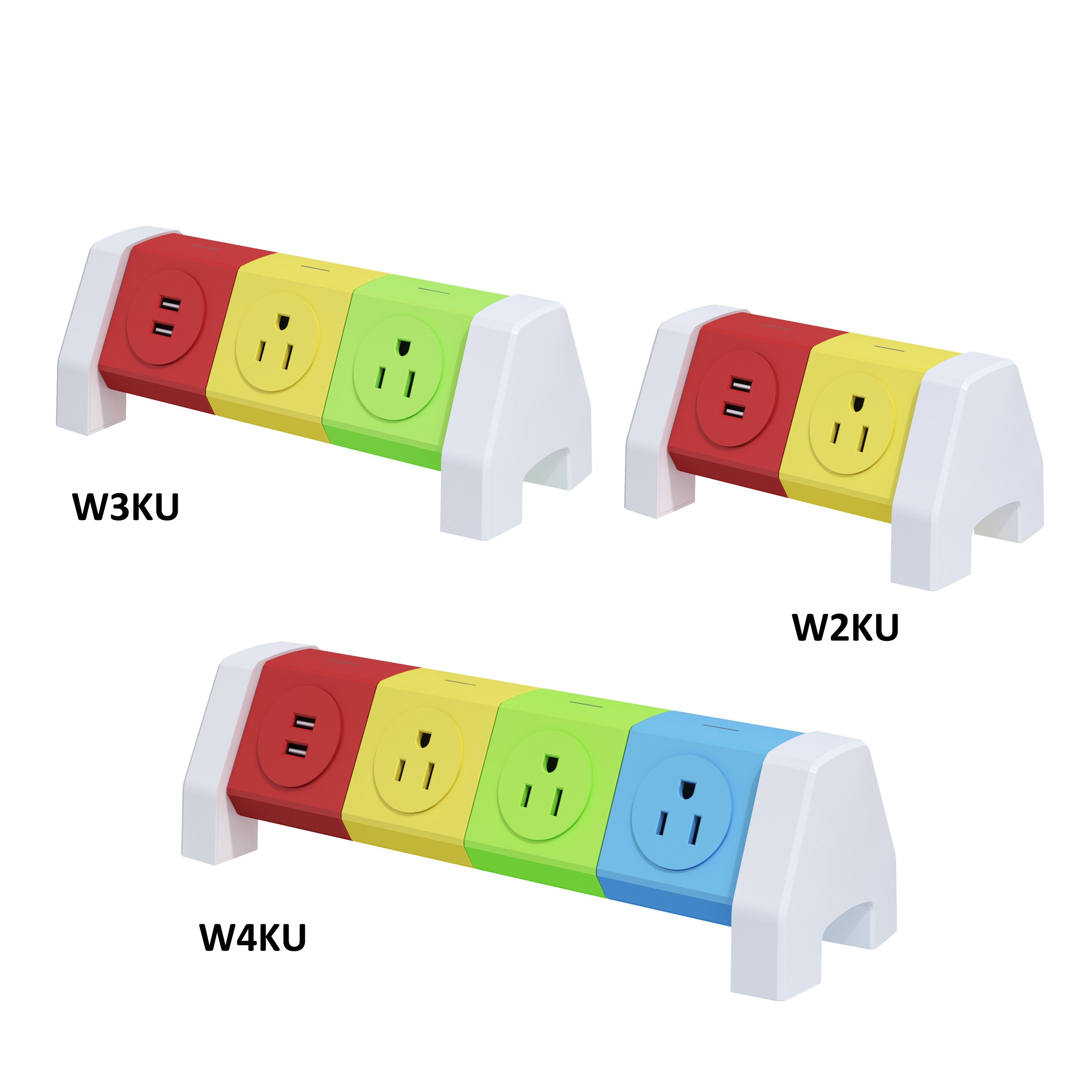 Flexible 180 Degree Rotating Plug Electrical Outlets Sockets Independent Switch Overload Protection Usb Power Strip For Desktop