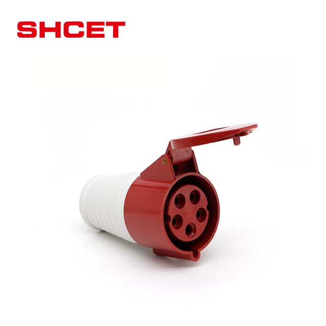 High quality industrial dc connector IP44 5poles 16A 32A Standard Industrial plug and socket from SHCET
