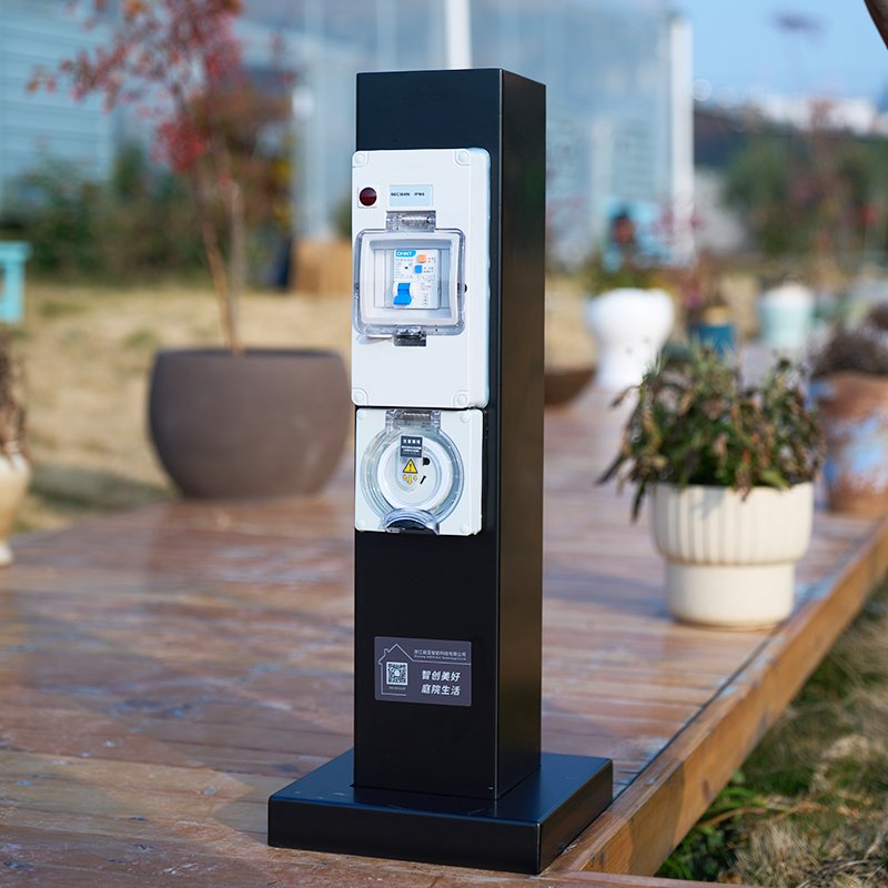RV Campsite Waterproof multi-hole Plug Household Power Supply Garden Courtyard 304 Stainless Steel Outdoor Socket Column