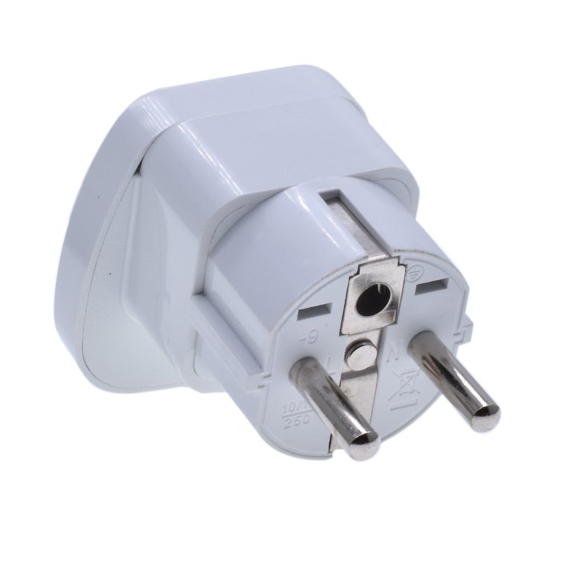 Universal to schuko EU european type E plug adapter germany france Italy Euro travel charge power plug adapter wall socket