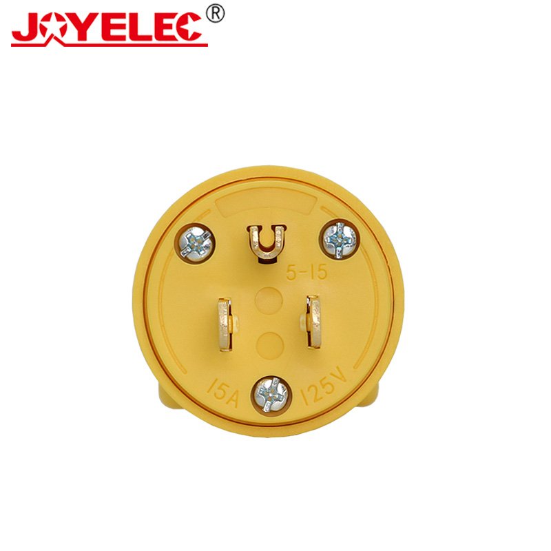 JOYELEC New Style Yellow VO3C 125V 15A Three Core Waterproof Standard Electric Industrial Socket Plug