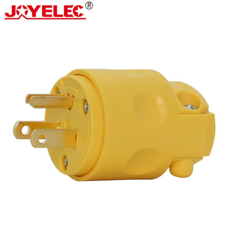JOYELEC New Style Yellow VO3C 125V 15A Three Core Waterproof Standard Electric Industrial Socket Plug