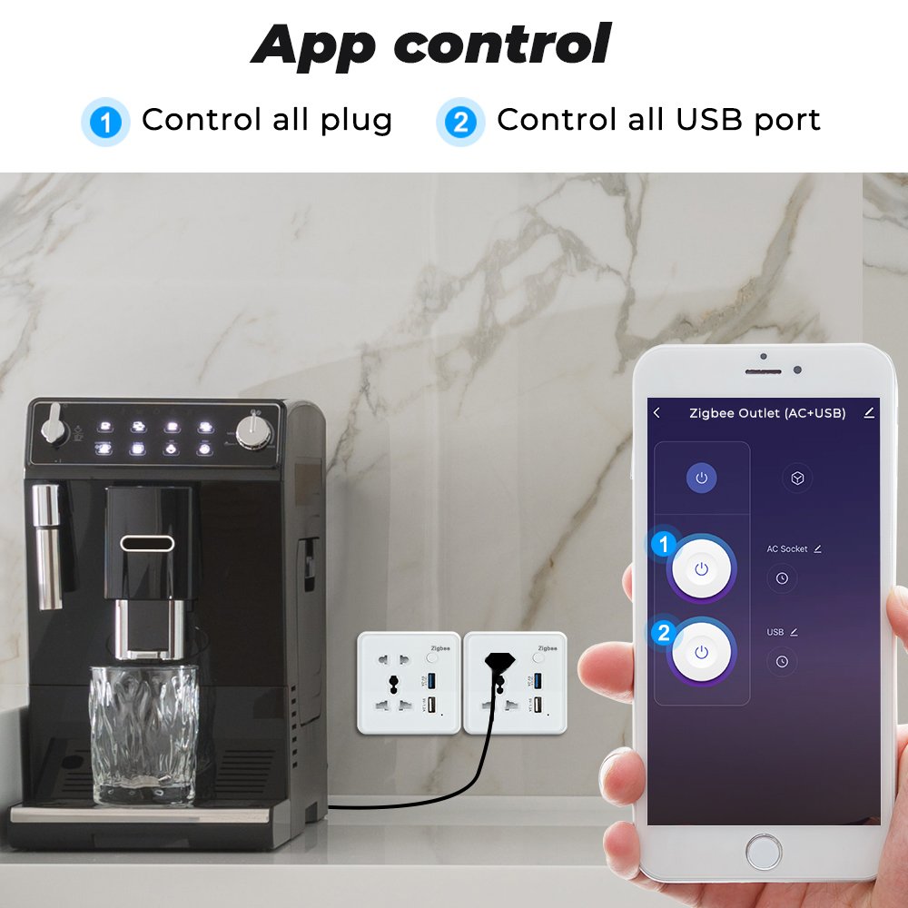SMATRUL Tempered Glass Quick Fast Charger 3.0 Usb Charging Timing Google Home Alexa Tuya Zigbee Wall Smart Socket US EU UK Plug