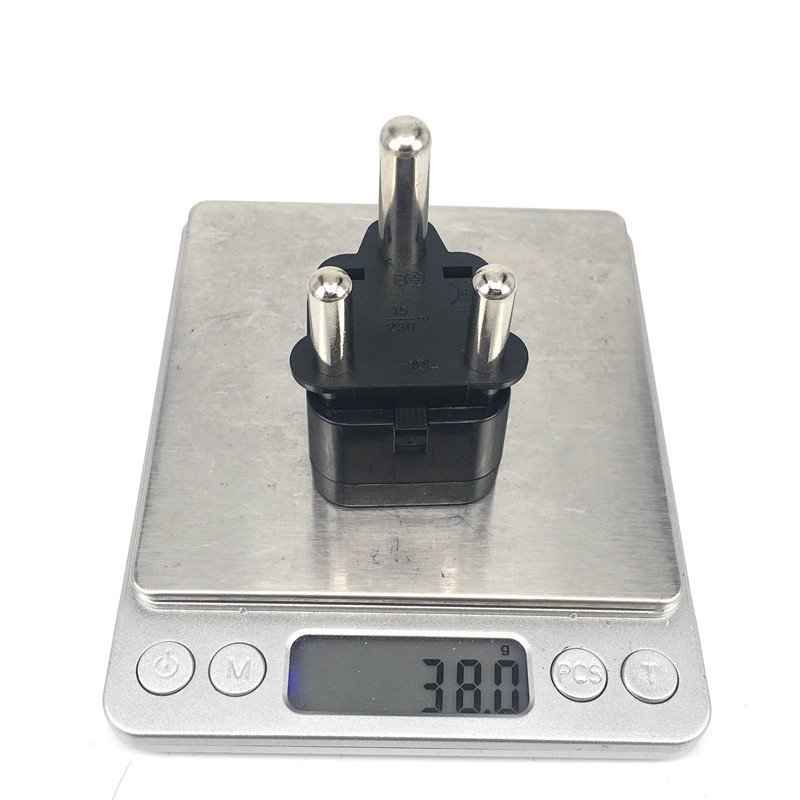 Wholesale universal to Type-M Converter European US AU UK to south africa plug adapter Round 3 Pins For TravelSri Lanka Nepal