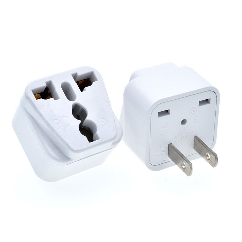cantell Hot selling Universal Power Adapter 10A Travel Adaptor 2 Pin US Converter US/UK/EU to US Plug Charger For America