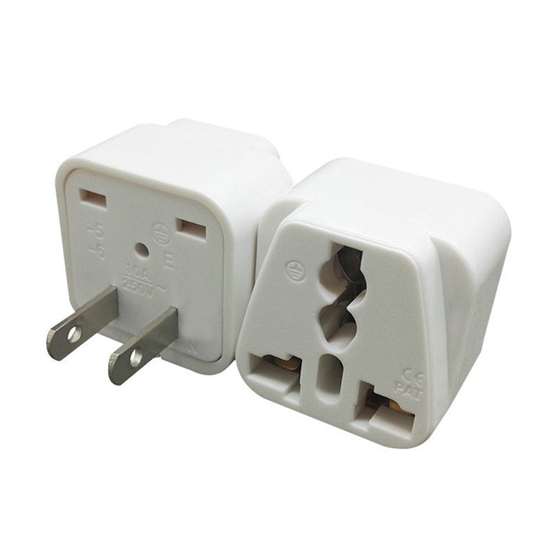 cantell Hot selling Universal Power Adapter 10A Travel Adaptor 2 Pin US Converter US/UK/EU to US Plug Charger For America