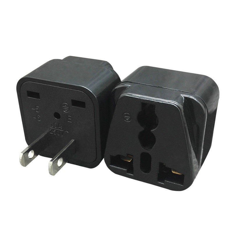 cantell Hot selling Universal Power Adapter 10A Travel Adaptor 2 Pin US Converter US/UK/EU to US Plug Charger For America