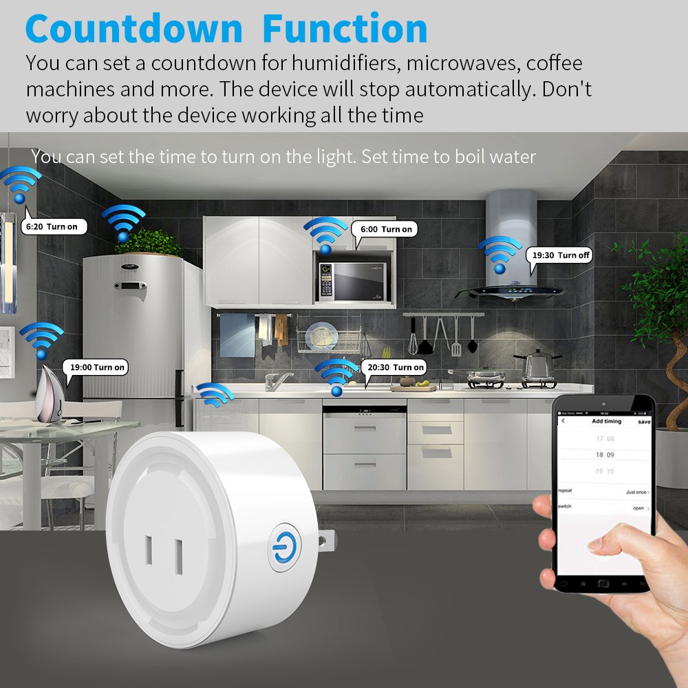 2022 Smart Socket Adapter Wholesaler WiFi 2 Pin Japan Plug Tuya Smart life App Wireless Voice Control with Alexa Power Outlet