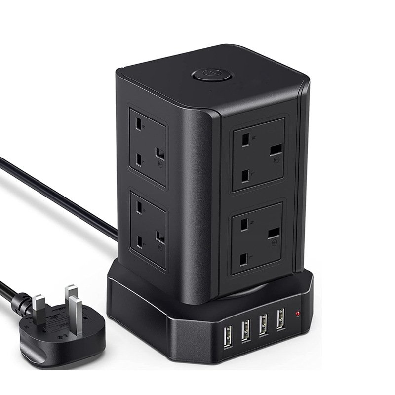 Best Price 8 way+4 USB Ports Extension Ac Outlet Usb Outlet Plug Extender With 4 Usb Ports