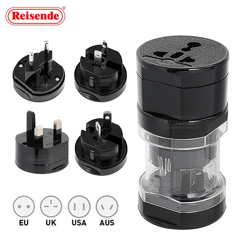 Three-in-One Wonderful Colorful World Travel Adapter US UK EU AU Plug Adaptor Converter OEM Supported Customized Socket Power
