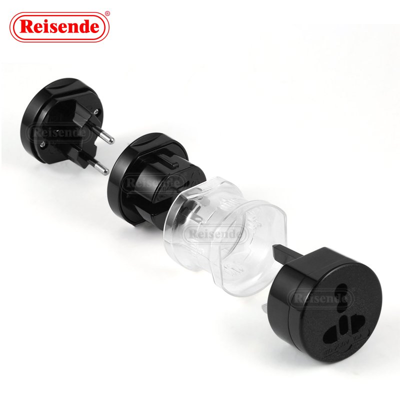 Three-in-One Wonderful Colorful World Travel Adapter US UK EU AU Plug Adaptor Converter OEM Supported Customized Socket Power