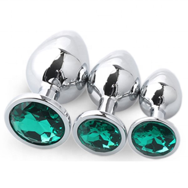 3 Pcs Crystal Jewelry Smooth Touch Metal Anal Plug Female Butt Plug Anal Anus Dilator Masturbator For Man Anal Toys