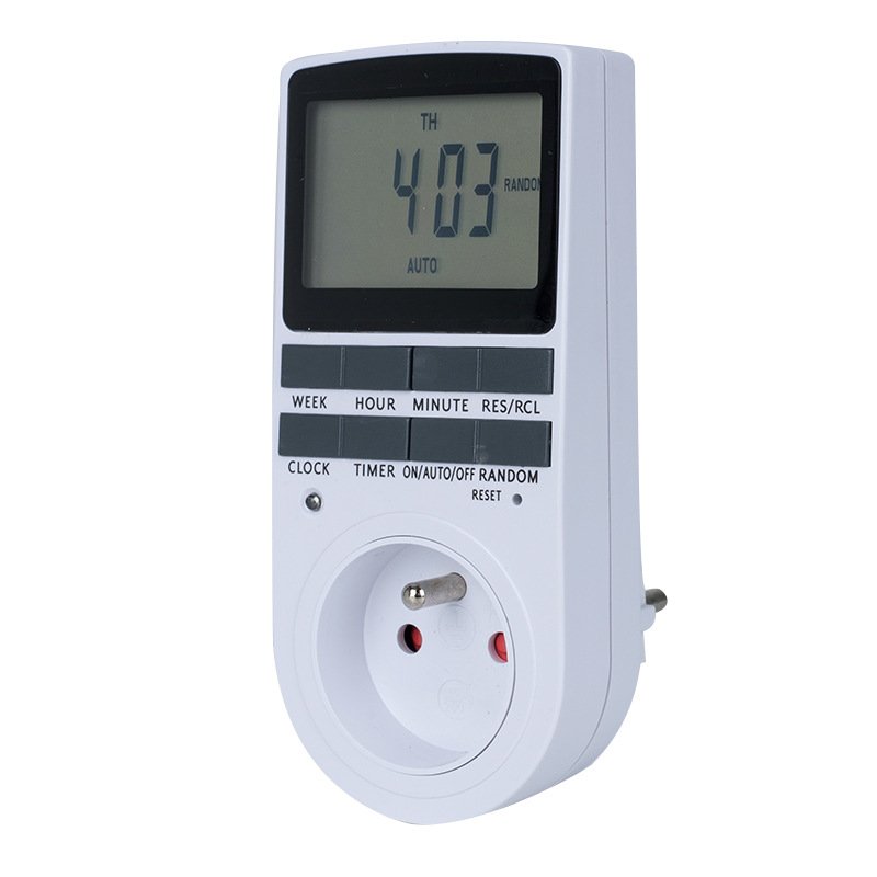 EU AU US UK FR BR LED Countdown Digital Socket Timer Mounted Plug Electrical Plug