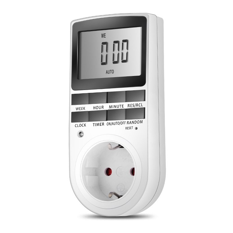 EU AU US UK FR BR LED Countdown Digital Socket Timer Mounted Plug Electrical Plug