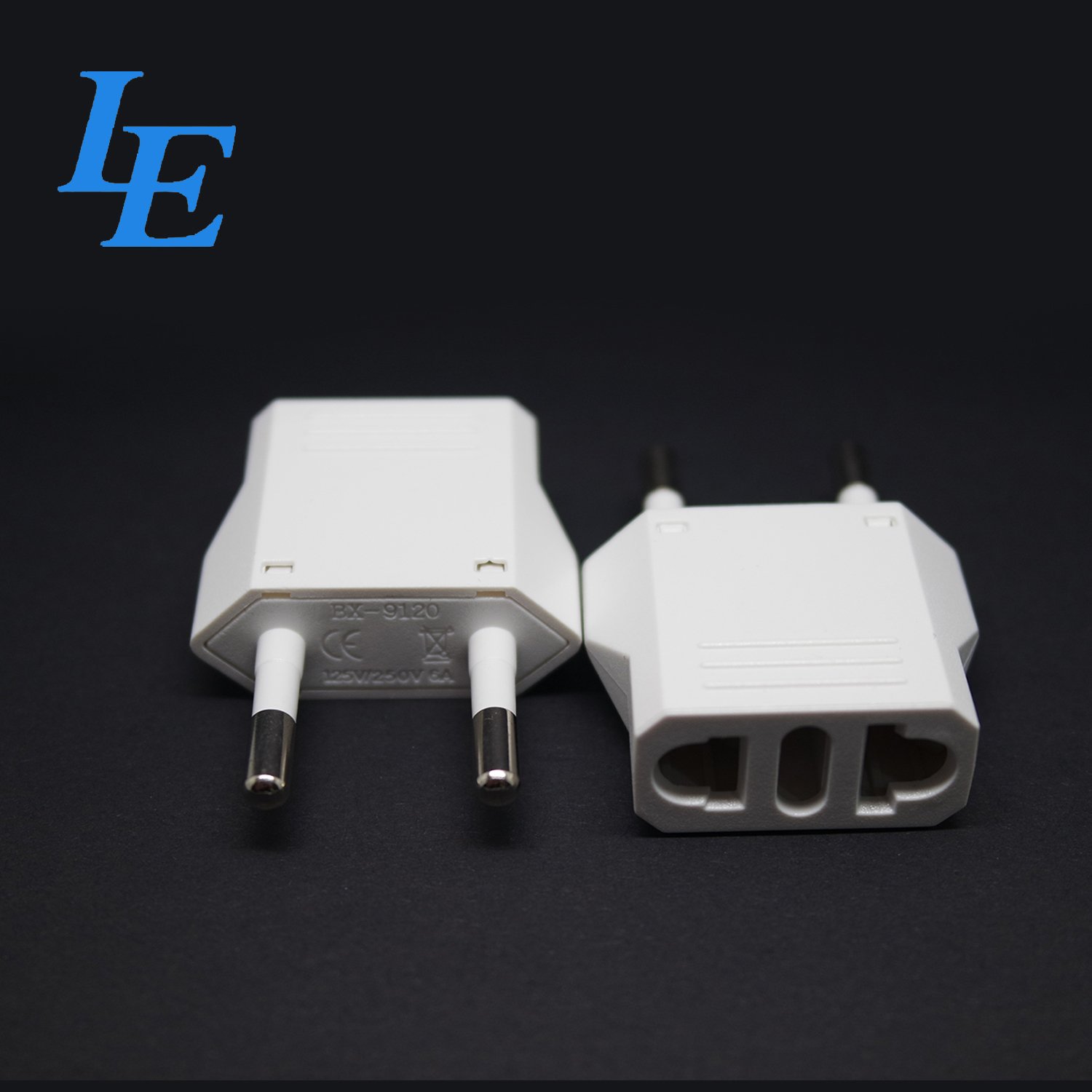 LE Travel Plug Socket EU Type Power Plug Adapter