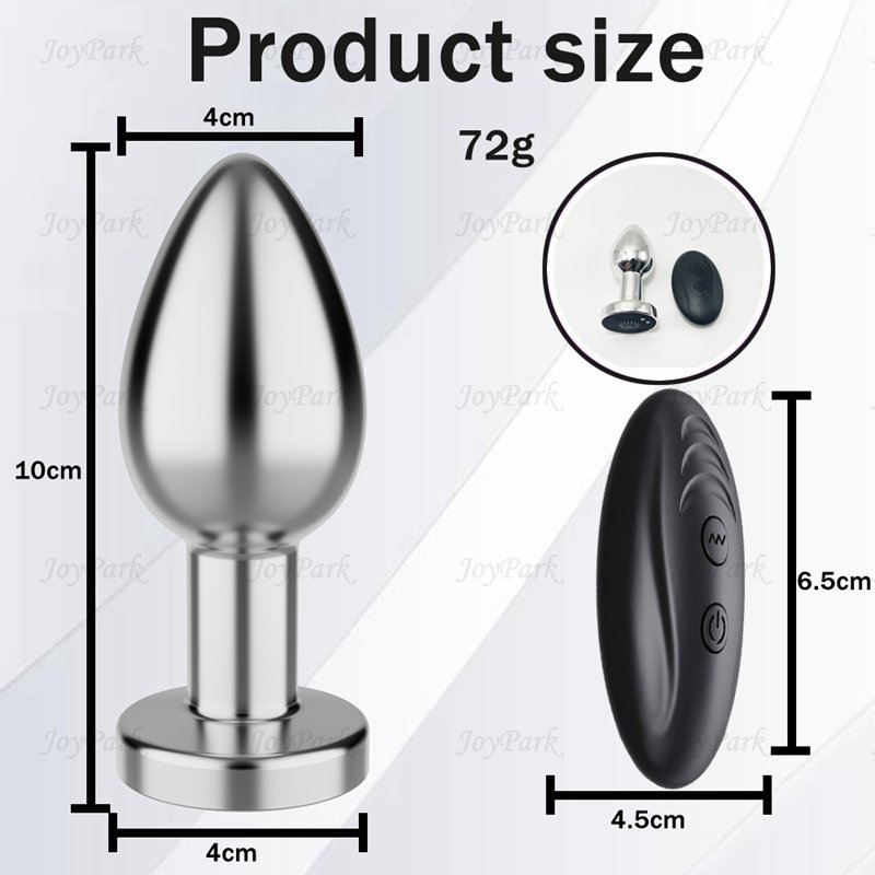 JoyPark New Design LED 10 Speed Butt Plug Wireless Anal Plug Vibrating Anal Plug with Remote Vibrating Anal Toys for Men
