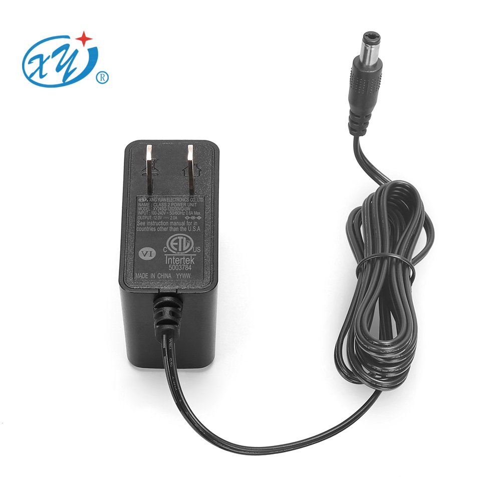 certifications Dc Adapter 12v2a Power Adapter Wall Mount Ac 100-240v Black Wall Plug in Power supply adaptor