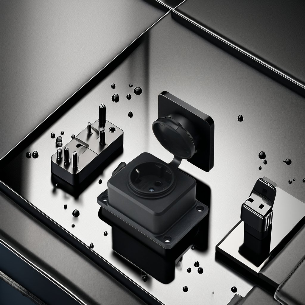 IP54 rubber Germany EU Waterproof Industrial Socket AC Power Socket German Industrial Plug Electrical Socket with Cover