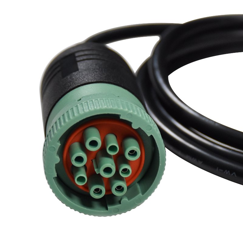 Waterproof automotive 9 pin electric female plug to male connector wire harness for car bus suv truck trailer rv