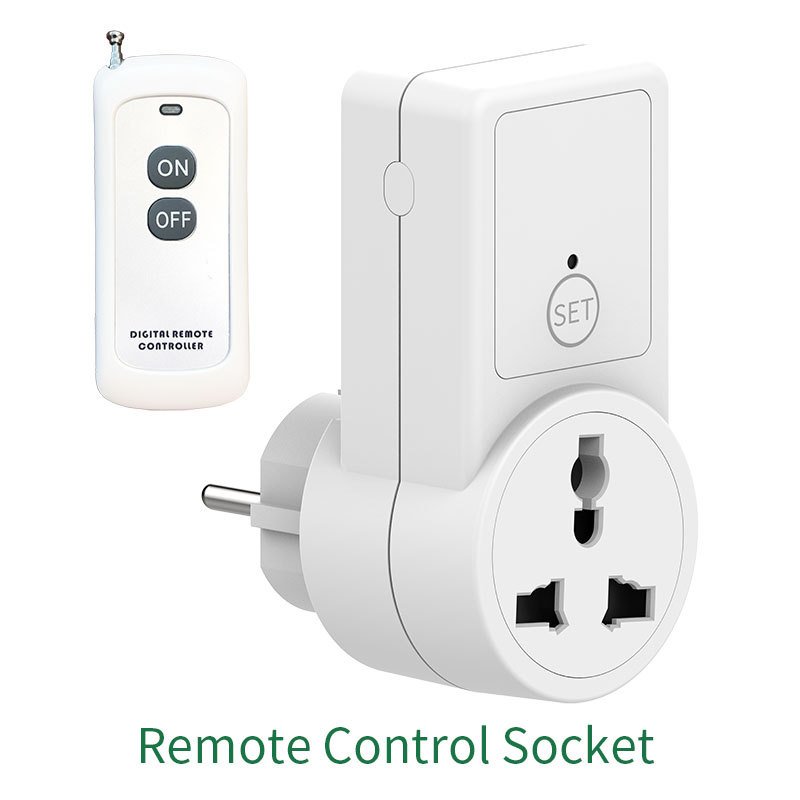 Remote Control Outlet, Wireless Electrical Outlet Plug Switch for Lights, Lamps, Fans 2300W (1 Remote + 1 Outlet)
