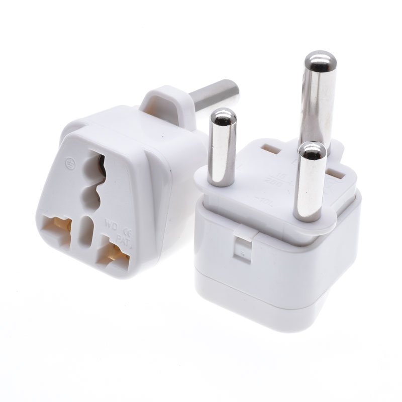 Wholesale universal to Type-M Converter European US AU UK to south africa plug adapter Round 3 Pins For TravelSri Lanka Nepal