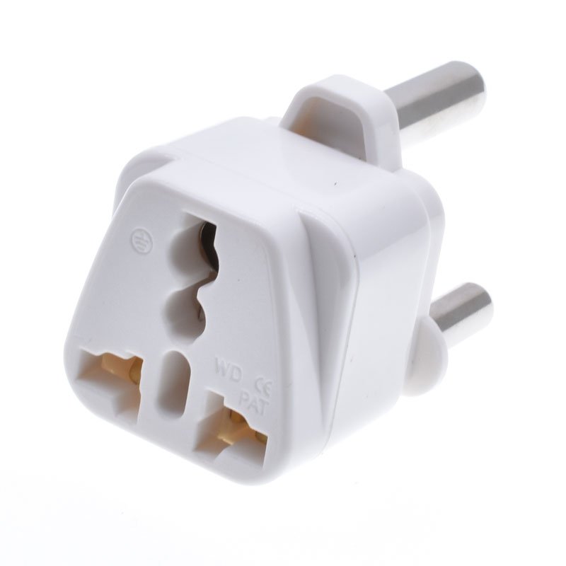 Wholesale universal to Type-M Converter European US AU UK to south africa plug adapter Round 3 Pins For TravelSri Lanka Nepal