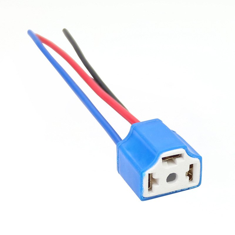 H4 HB2 9003 Wiring Harness Headlight Socket Ceramic Headlight Connector For Car Truck Boat Marine Headlight Fog Light Retrofit