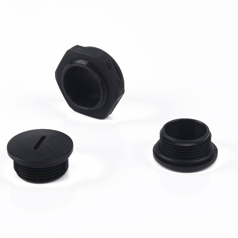 Water Tight Nylon Screw plug Black M16 Plastic Screw plug For Flat Cable