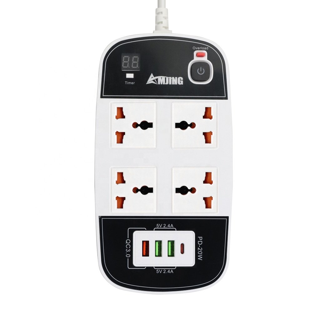 Power Strip with USB Port Socket Power Socket EU AUS UK US plug socket