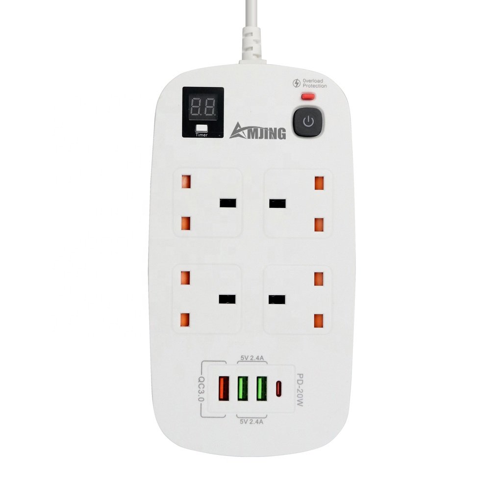 Power Strip with USB Port Socket Power Socket EU AUS UK US plug socket