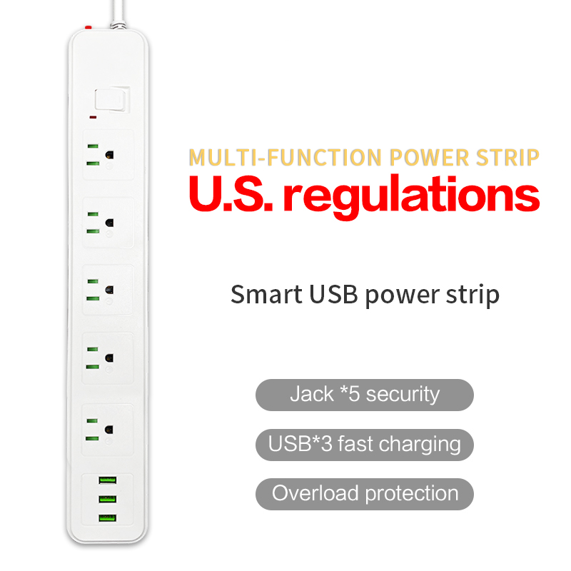 Ys-03u Us-standard Smart Usb Plug-in Wholesale Office Household Drag Board Plug-in Row Usb Plug-in