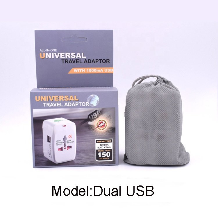 All in 1 universal USB travel adapter US EU AU UK plug international travel adapter european travel plug adapter