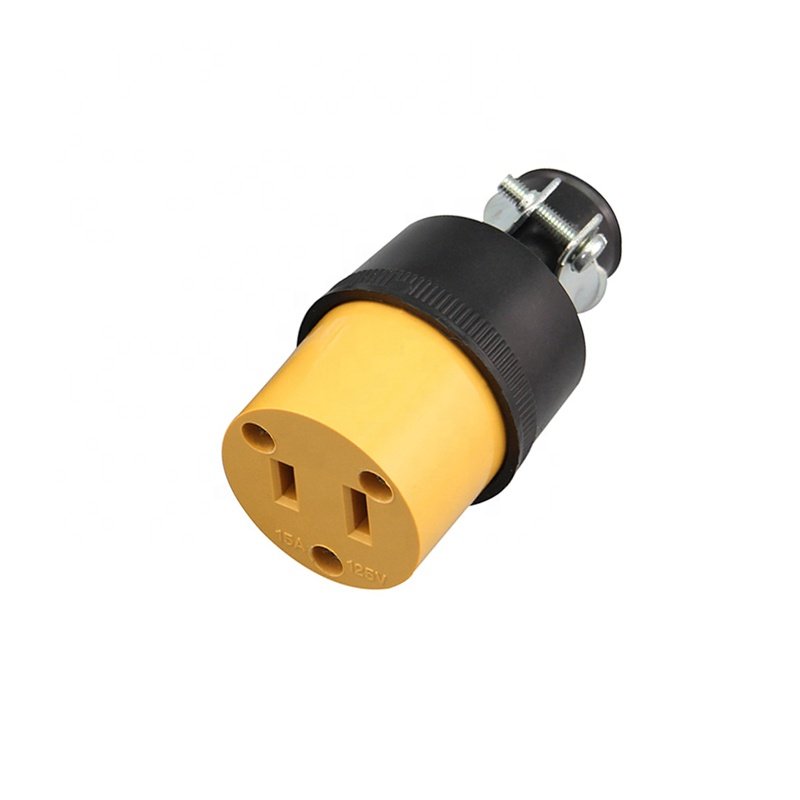 2 Pin US Male Electrical Plug Heavy Duty Socket Male Plug 2 Prong Male Electrical Outlet